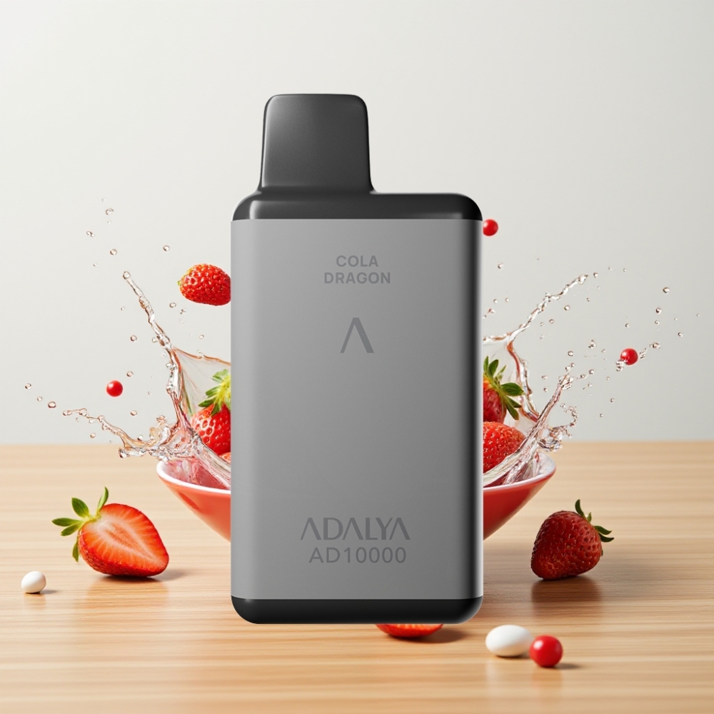 Adalya AD 10000 Pufova Dispozabil Vejp - Jagoda Splash, Siva Svemirska, 14 ml, USB-C