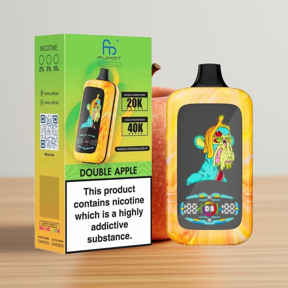 Fumot Digital Monkey 40000 Pufova Dual Mesh Coil Duple Jabuka Disposable Vape