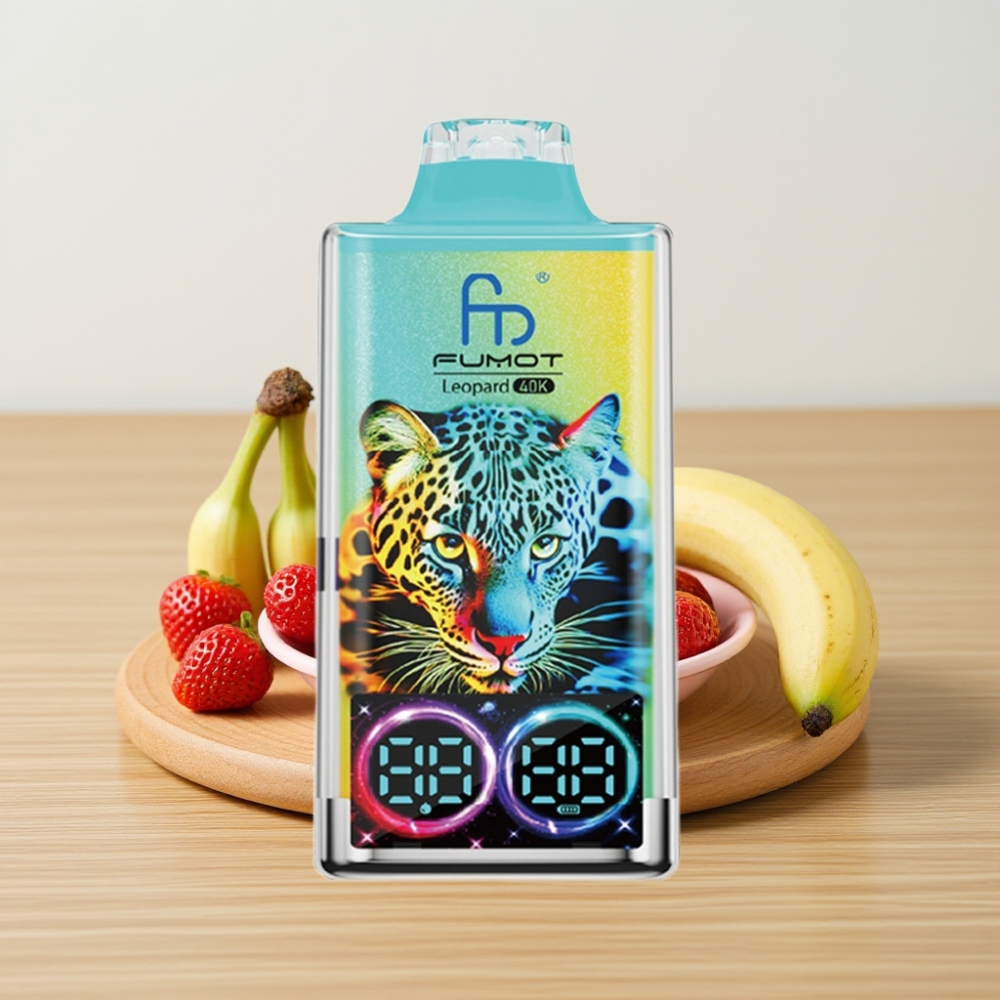 Fumot Leopard 40K Pufova Disposable Vape Jagoda Banana 700mAh Dual Mesh