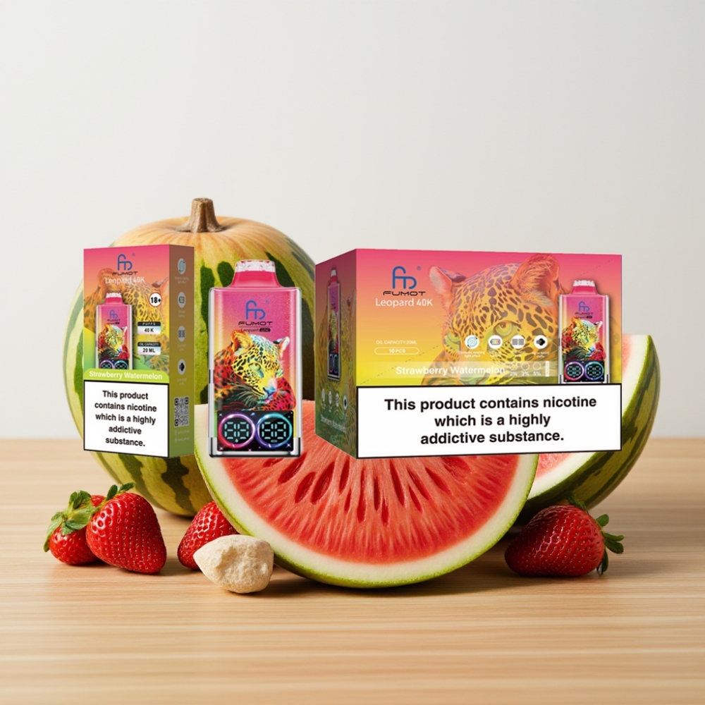 Fumot Leopard 40K Pufova Dispozabil Vape Jagoda Lubenica 5% Nikotin Dual Mesh