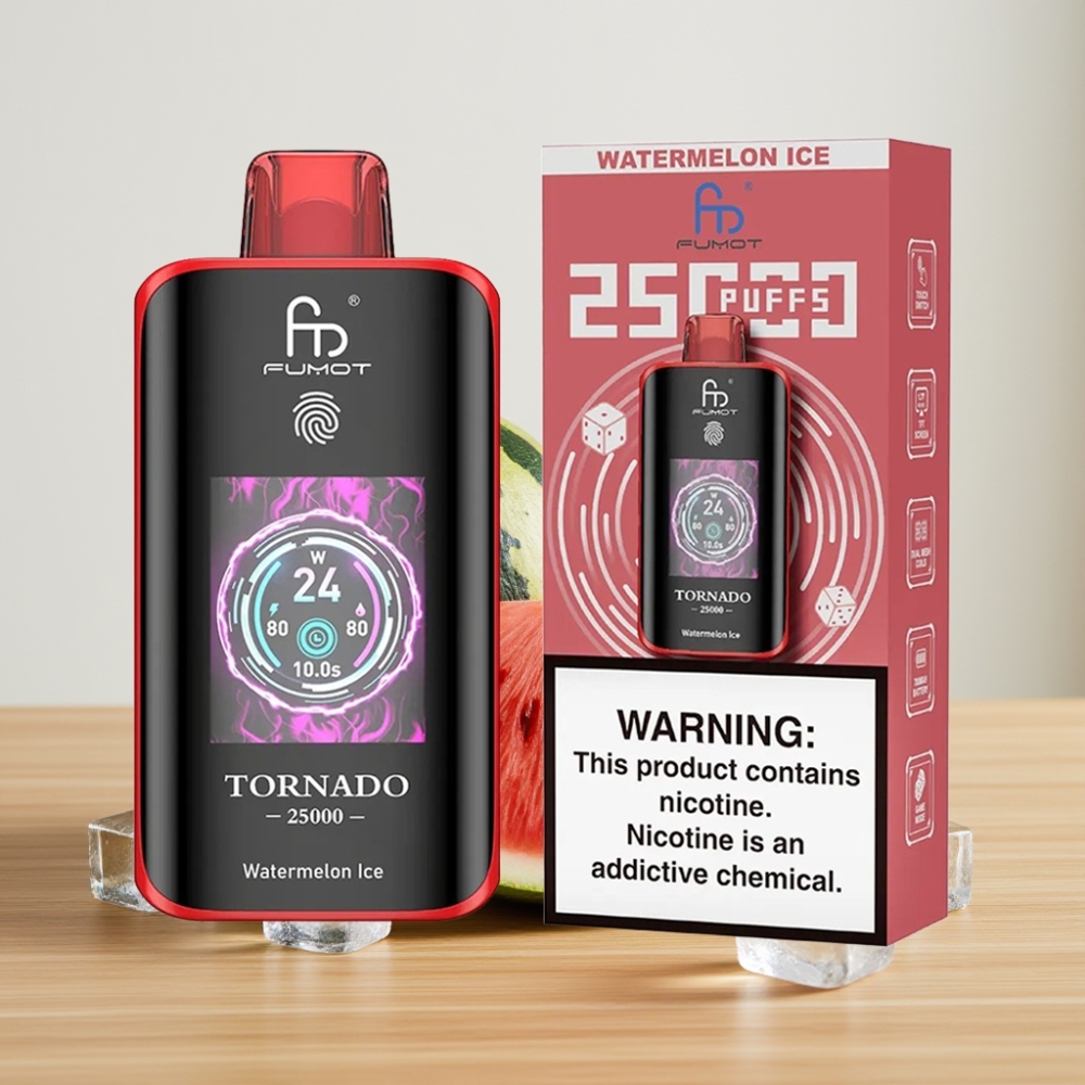 Fumot Tornado 25000 Puf HD Ekran 20ml Lubenica Led Rechargeable