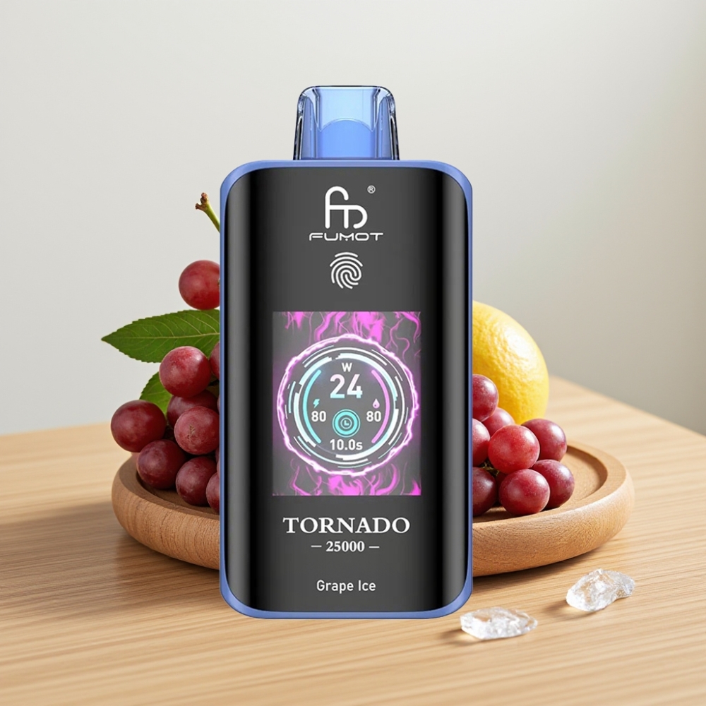 Fumot Tornado 25000 Puff HD Ekran 20ml Punjenje Grožđe Led Type-C