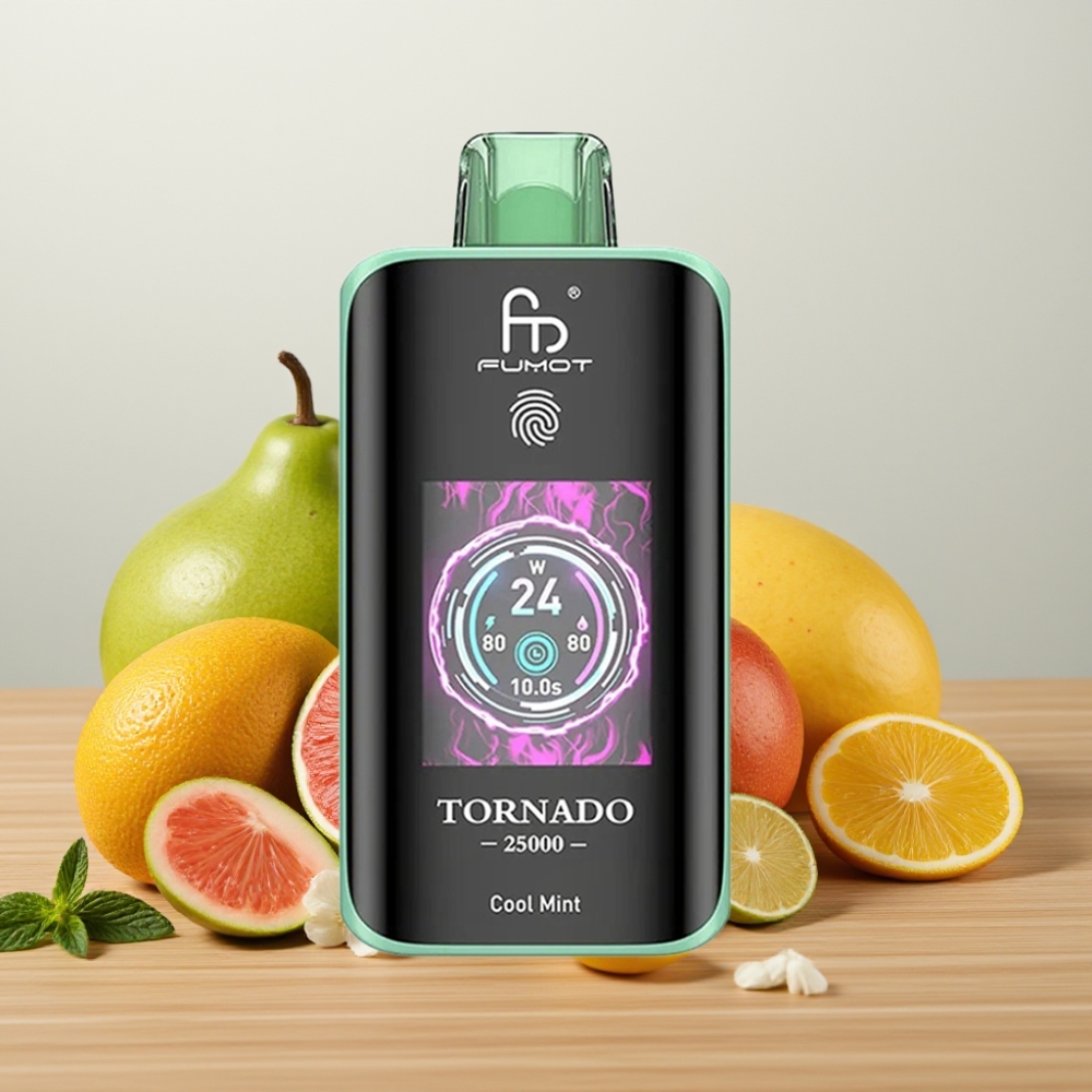 Fumot Tornado 25000 Puffs HD Ekran 20ml Punjenje Hladna Meta Tip-C