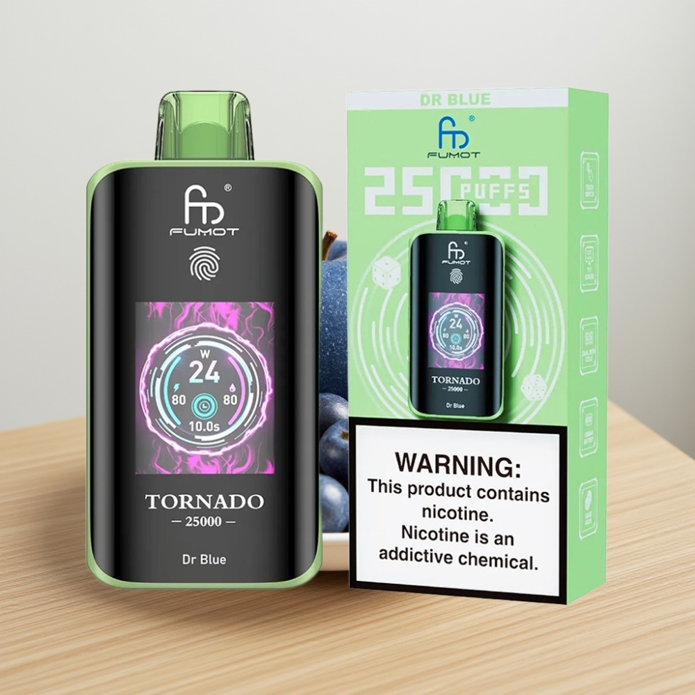Fumot Tornado 25000 Puffs HD Ekran 700mAh Tip-C Plavi Doktor