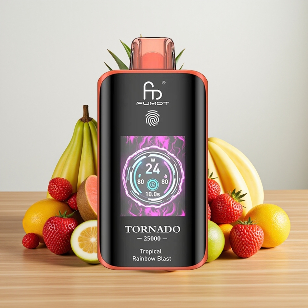 Fumot Tornado 25000 Puffs HD Ekran 700mAh Tropska Duga