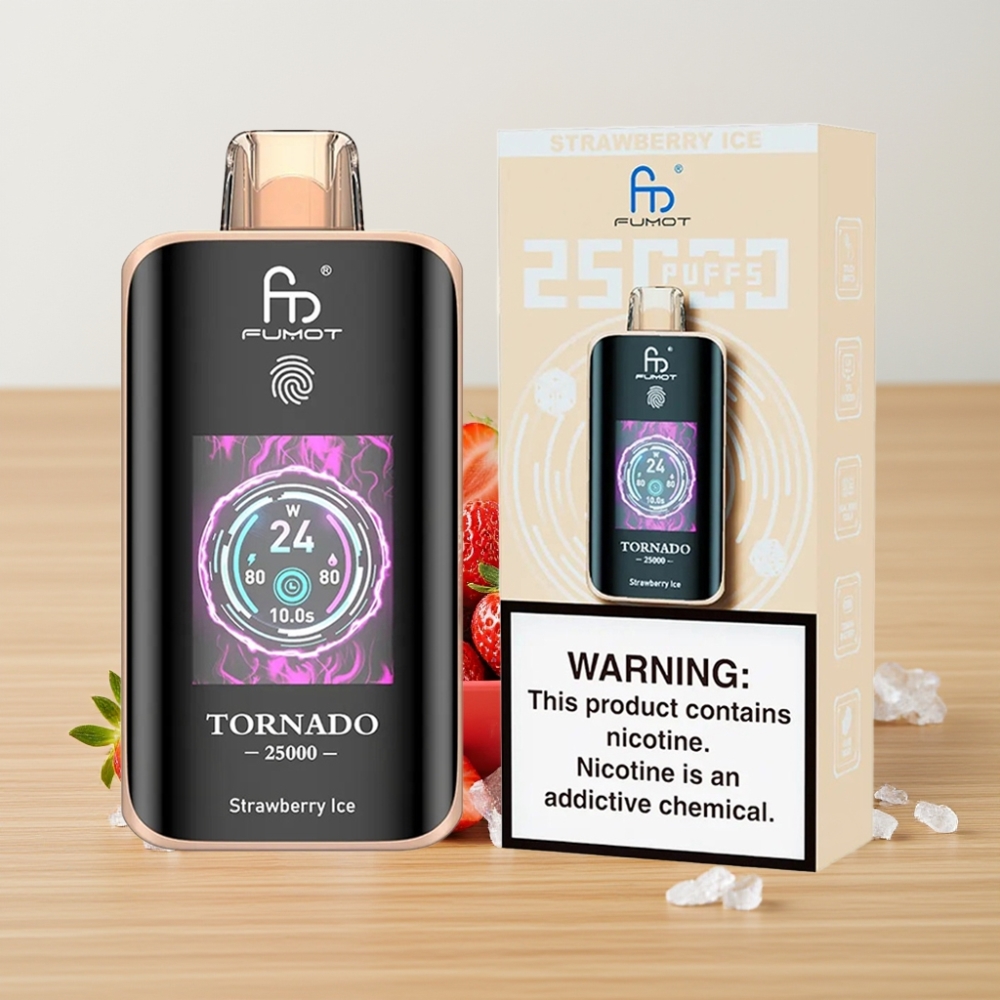 Fumot Tornado 25000 Puffs HD Ekran Jagoda Led 20ml 700mAh Type-C