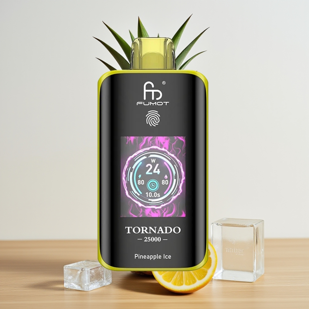 Fumot Tornado 25000 Pufova HD Ekran 20ml Ananas Led Rechargeable