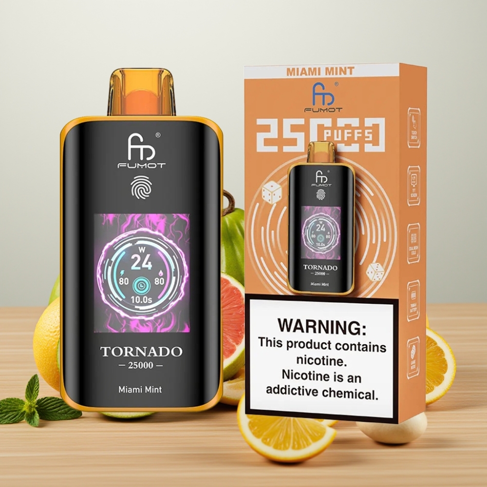 Fumot Tornado 25000 Pufova HD Ekran 20ml Miami Nana Tip-C