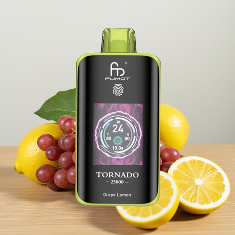 Fumot Tornado 25000 Pufova HD Ekran 700mAh Baterija 20ml Vinova Limunada