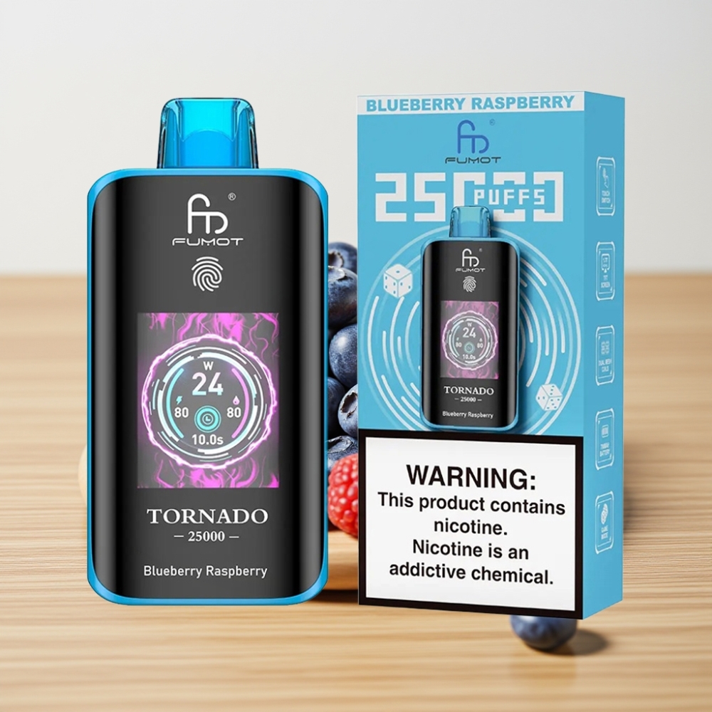 Fumot Tornado 25000 Pufova HD Ekran 700mAh Jabuka Malina