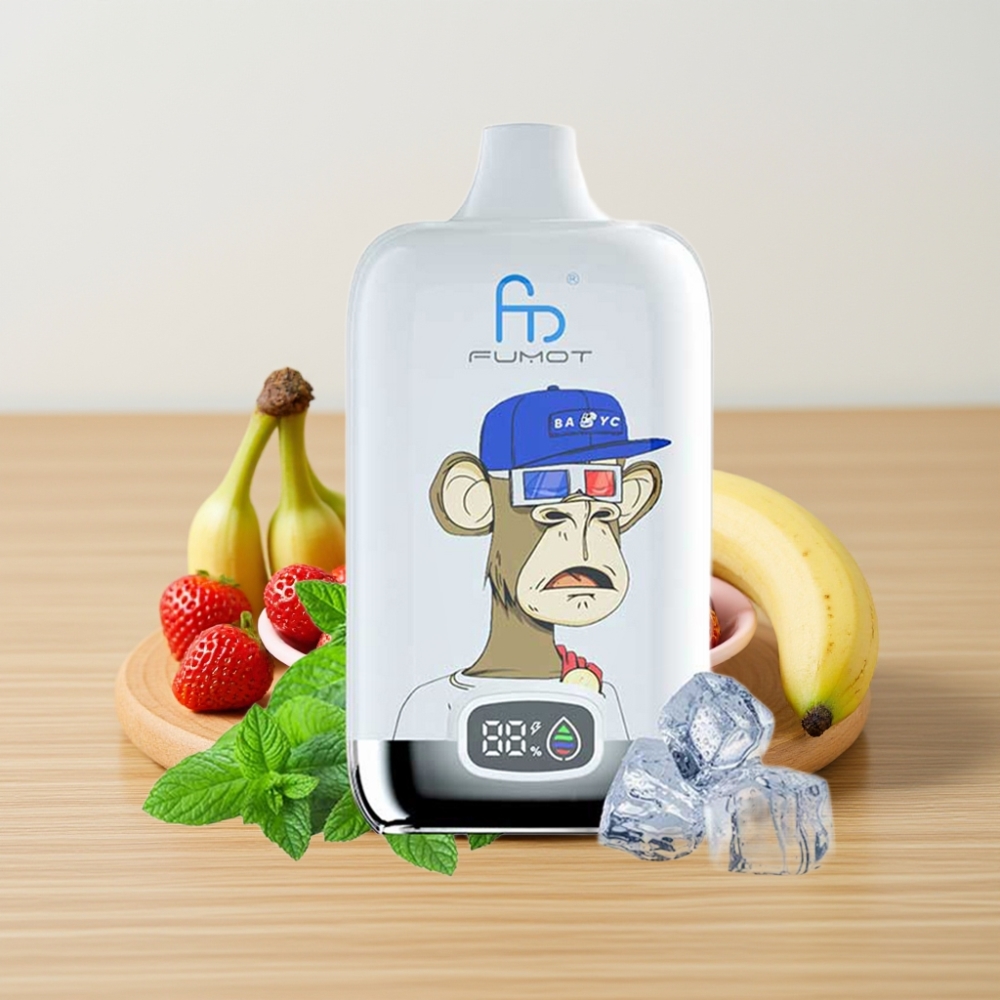 Fumot Tornado Digital Box 12000 Pufova Jagoda Banana MESH 20ml Type-C
