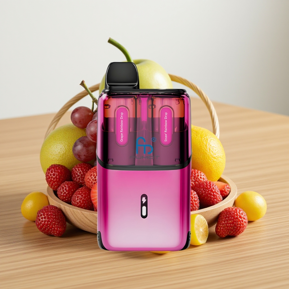 Fumot Ultra T32000 Disposable Vape 24ml 800mAh Type-C Grožđe Rainbow Drops - Jagoda Rainbow Drops