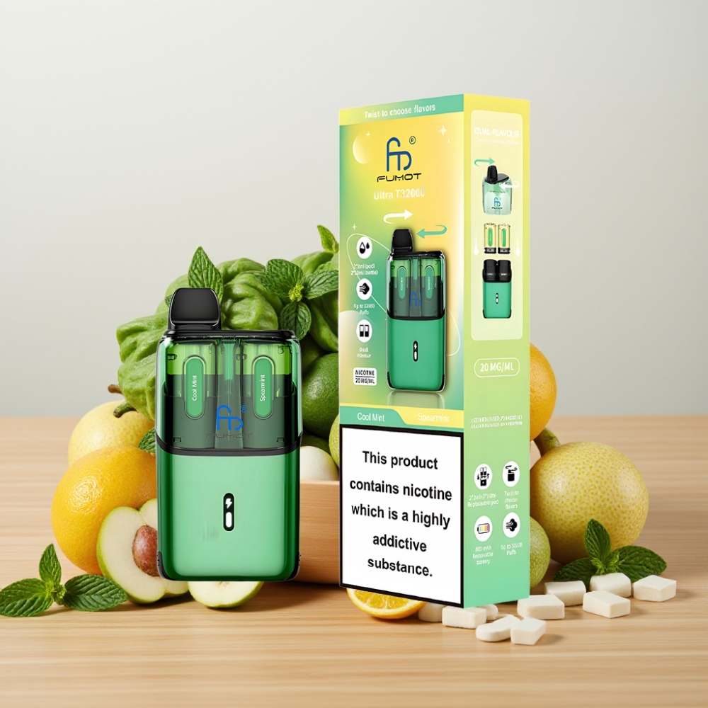 Fumot Ultra T32000 Disposable Vape 32000 Pufova 24ml 20mg Cool Mint - Nana