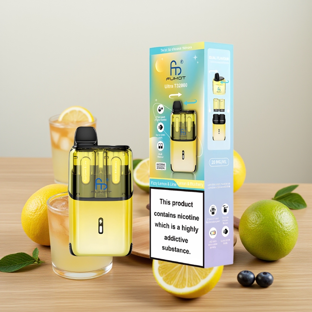Fumot Ultra T32000 Disposable Vape 32000 Pufova 24ml Limun & Borovnica