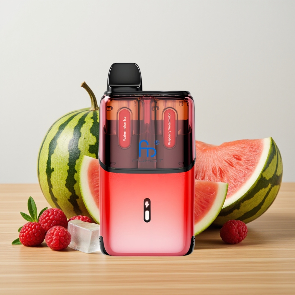 Fumot Ultra T32000 Disposable Vape 32000 pufova 24ml Lubenica Malina Led Type-C