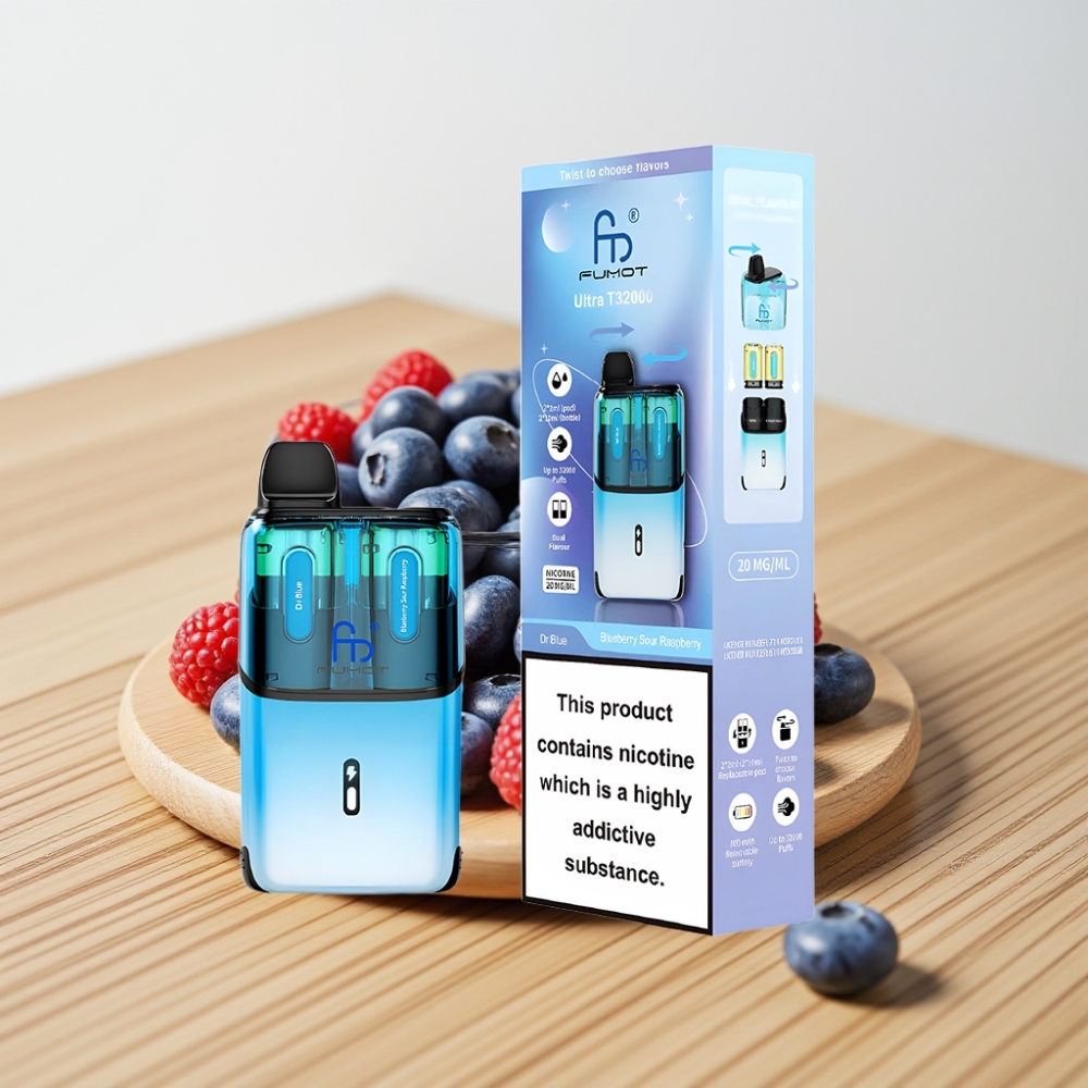 Fumot Ultra T32000 Disposable Vape Plava - Borovnica Kisela Malina 32000 pufova 800mAh 24ml