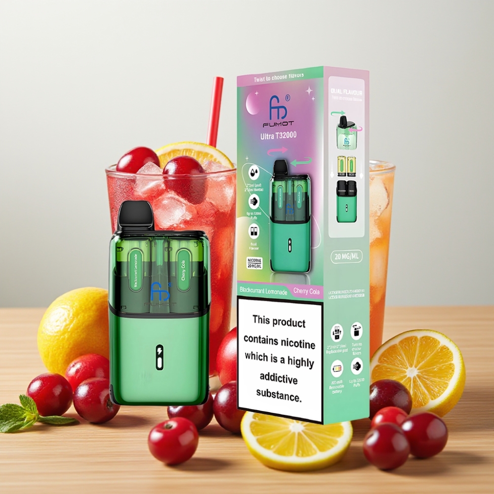 Fumot Ultra T32000 Dizposable Vape - 32000 Pufova, 800mAh, Tip-C, Crna Ribizla Limunada - Čeri Kola