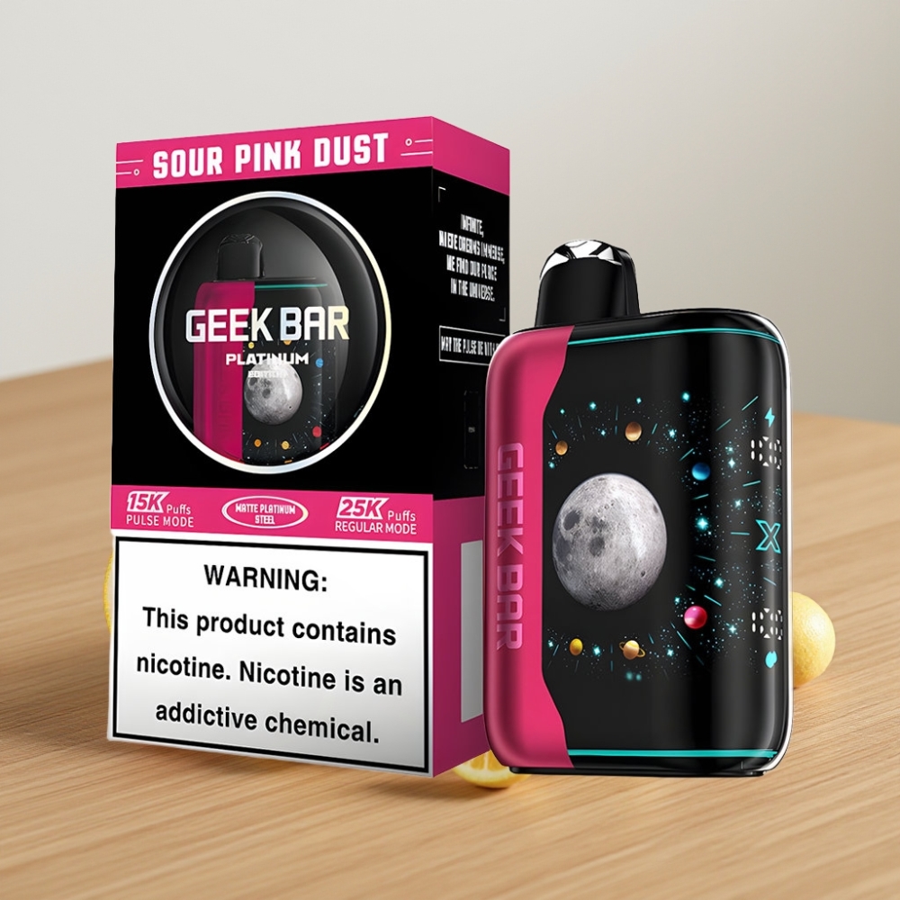 GEEK BAR Platinum Edition 25000 Pufova USB-C Kiselina Ružičasta Prašina