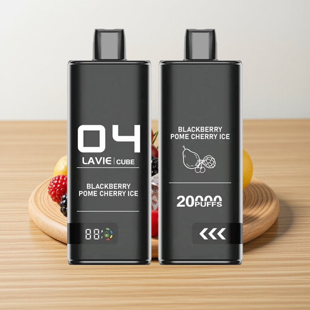 Lavie Cube 20000 Pufova Disposable Vape 28ML Crna Jagoda Trešnja Led