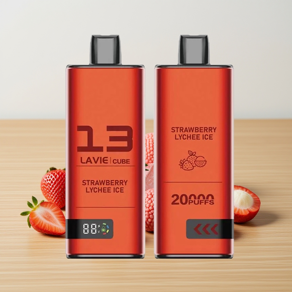 Lavie Cube 20000 Pufova Jednokratna Vape Jagoda Liči Led 28ML 5% Nikotina