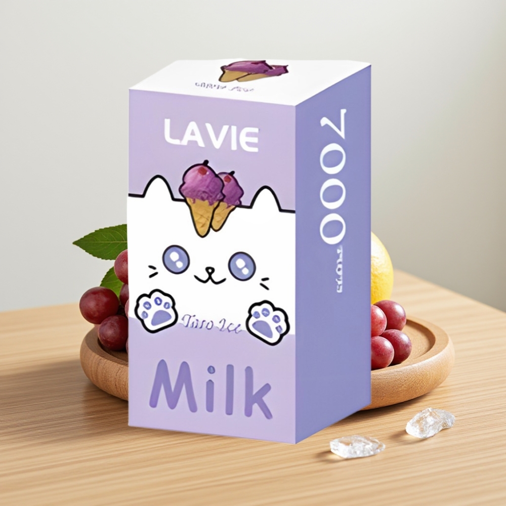 LAVIE Milk 7000 Pufova Bez Nikotina 16ML Type C Građ i Ledeni Grožđe