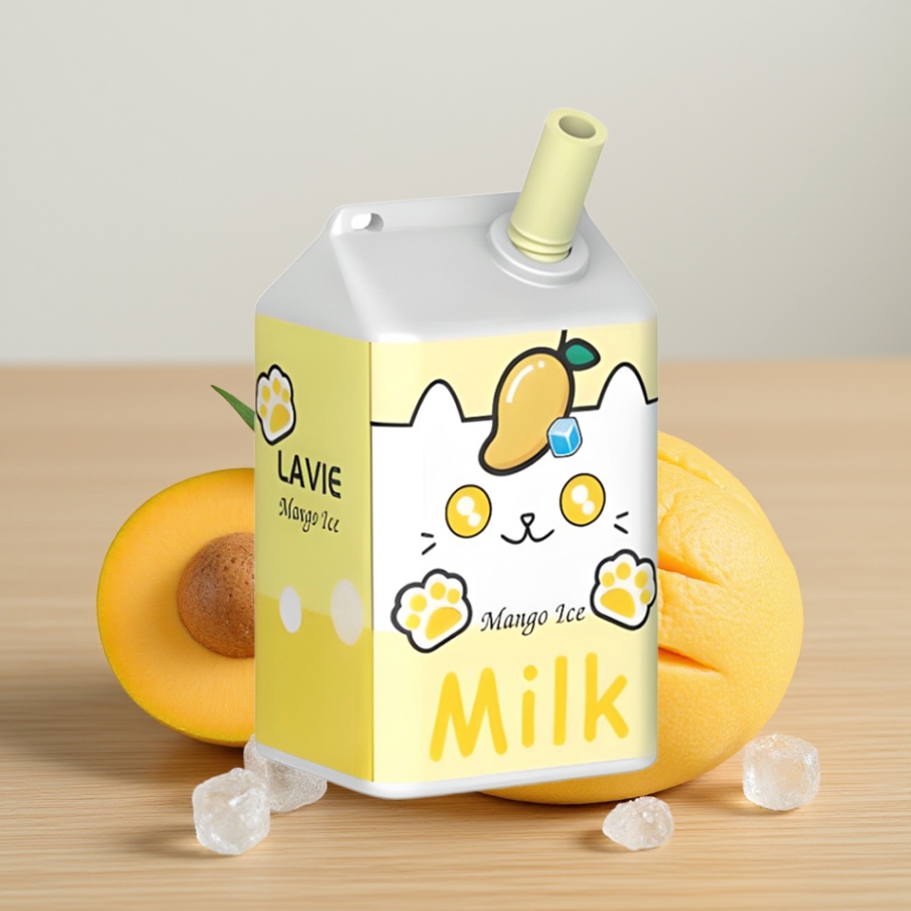 LAVIE Milk 7000 Pufova Dimenzije 37x34x65mm 16ML Mango Led i Mleko