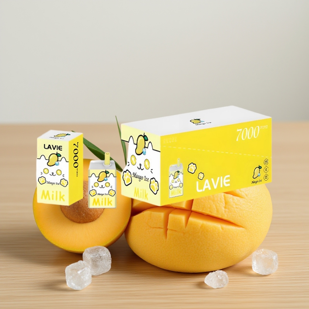 LAVIE Milk 7000 Pufova Dimenzije 37x34x65mm 16ML Mango Led i Mleko