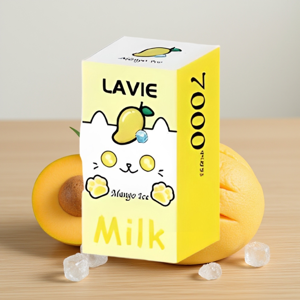 LAVIE Milk 7000 Pufova Dimenzije 37x34x65mm 16ML Mango Led i Mleko