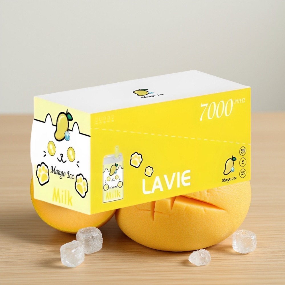 LAVIE Milk 7000 Pufova Dimenzije 37x34x65mm 16ML Mango Led i Mleko