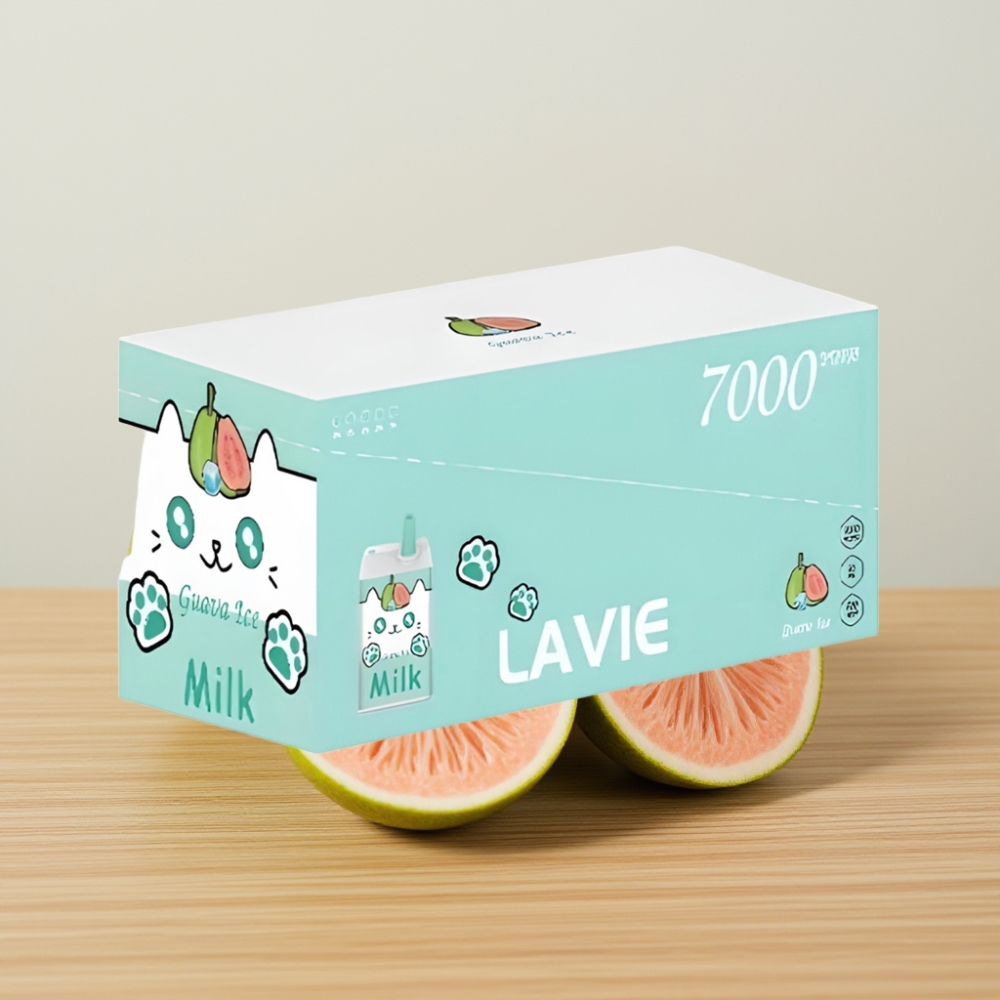 LAVIE Milk 7000 Pufova Guava Led Disposable Vape 16ML 5% Nikotin Tip C