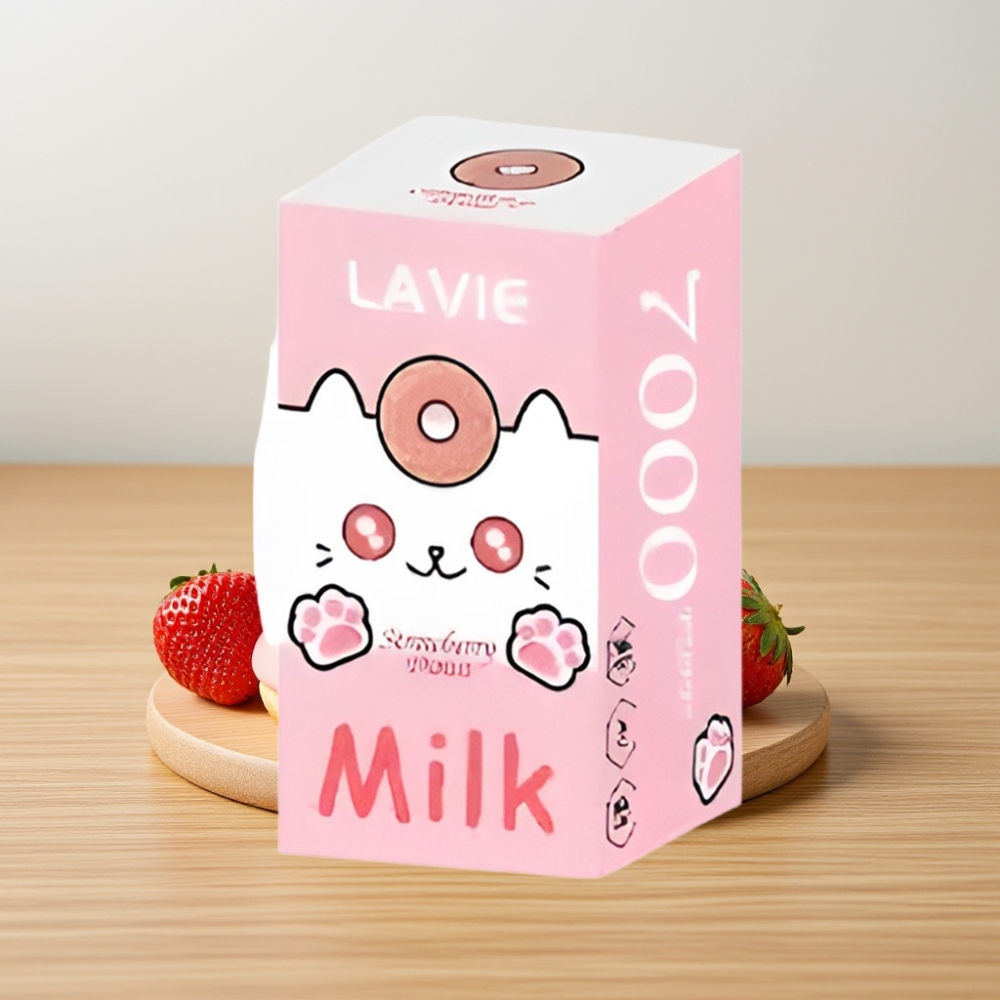 LAVIE Milk 7000 Pufova Jagodna Krofna Disposable Vape 16ML 5% Nikotina