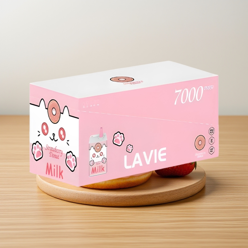 LAVIE Milk 7000 Pufova Jagodna Krofna Disposable Vape 16ML 5% Nikotina