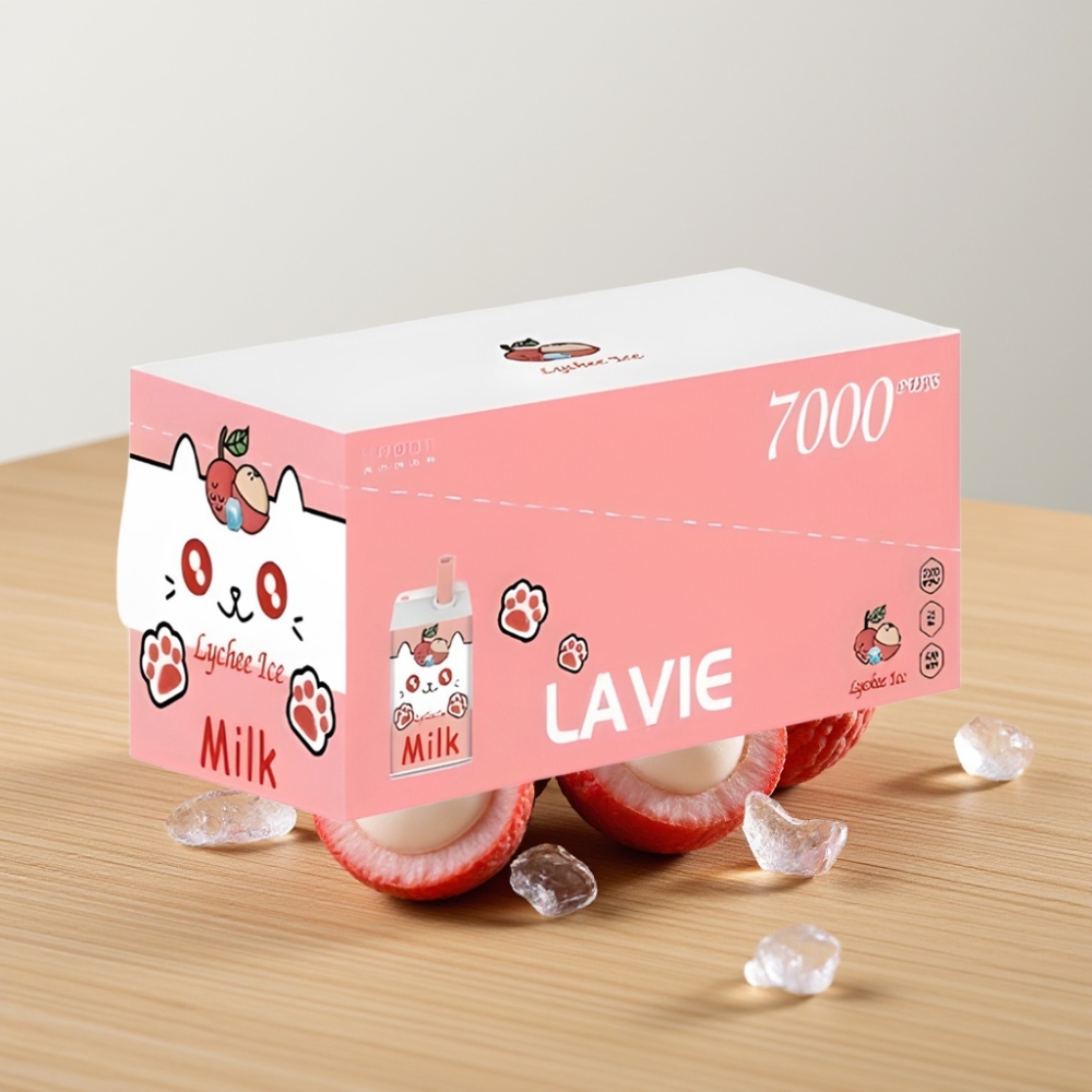 LAVIE Milk 7000 Pufova – Lajči Led, 16ML, 600mAh, Tip-C