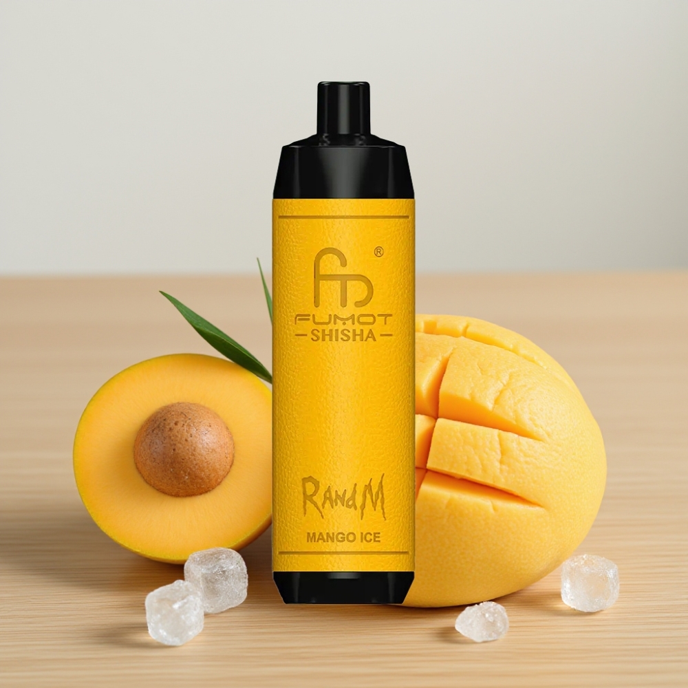 RandM Fumot Shisha 10000 Pufova Disposable Vape Mango Led 18ml 850mAh