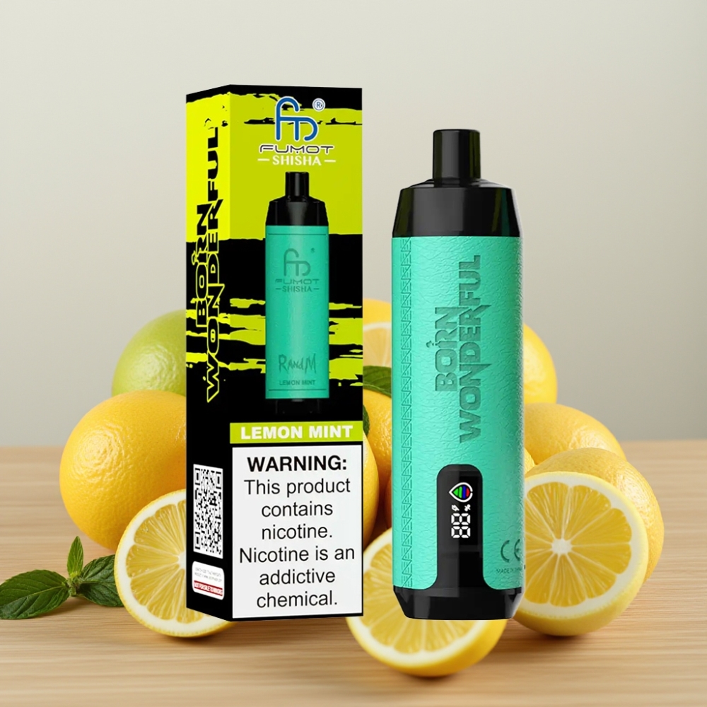 RandM Fumot Shisha 10000 Pufova Dispozabil Vape Limeta Menta 18ml 850mAh