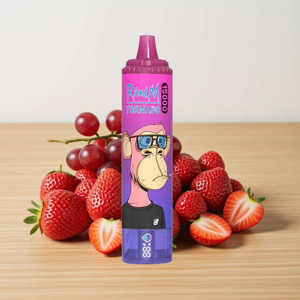 Fumot RandM Tornado 15000 Pufova 25ml 850mAh Tip-C Jagoda Grožđe Mesh Coil