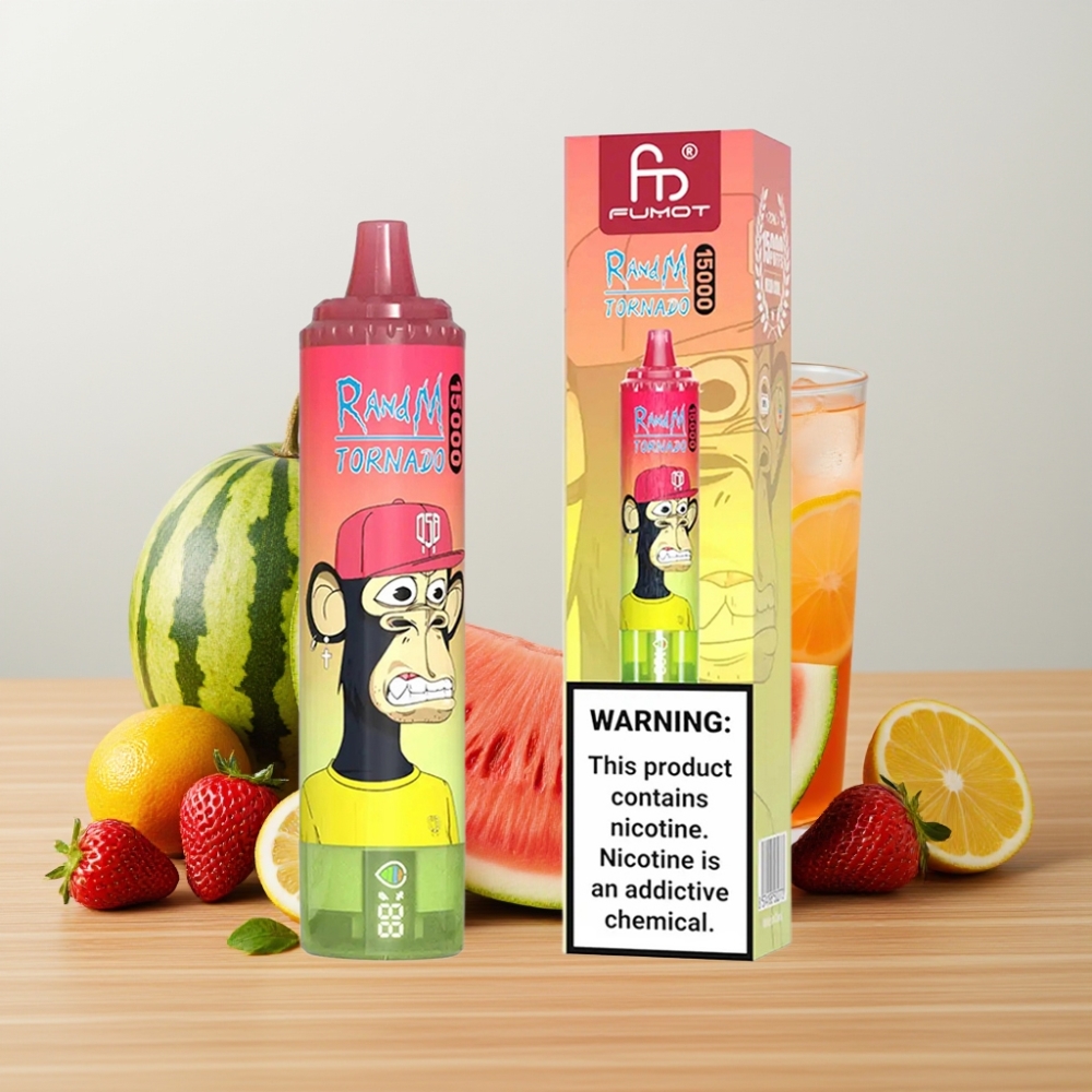 Fumot RandM Tornado 15000 Pufova 25ml 850mAh Tip-C Jagoda Lubenica Limunada