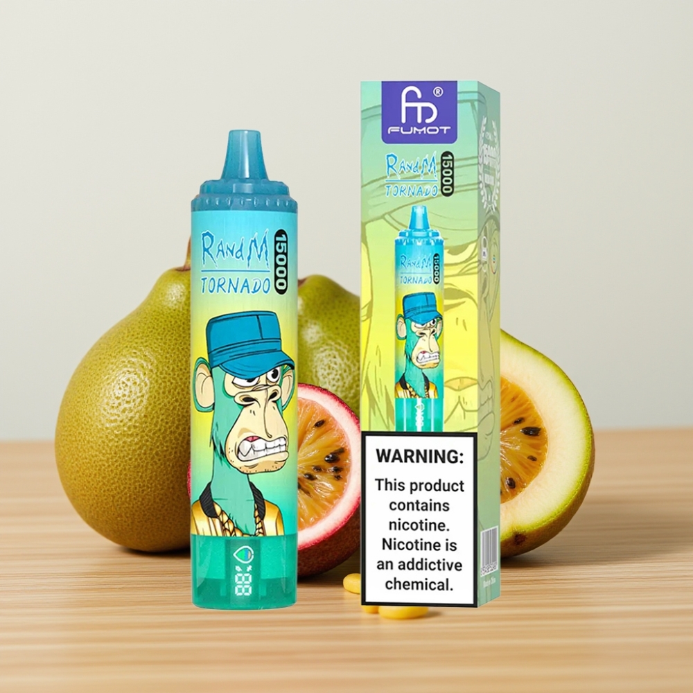 Fumot RandM Tornado 15000 Pufova 25ml 850mAh Tip-C Kiwi Pasulj Guava