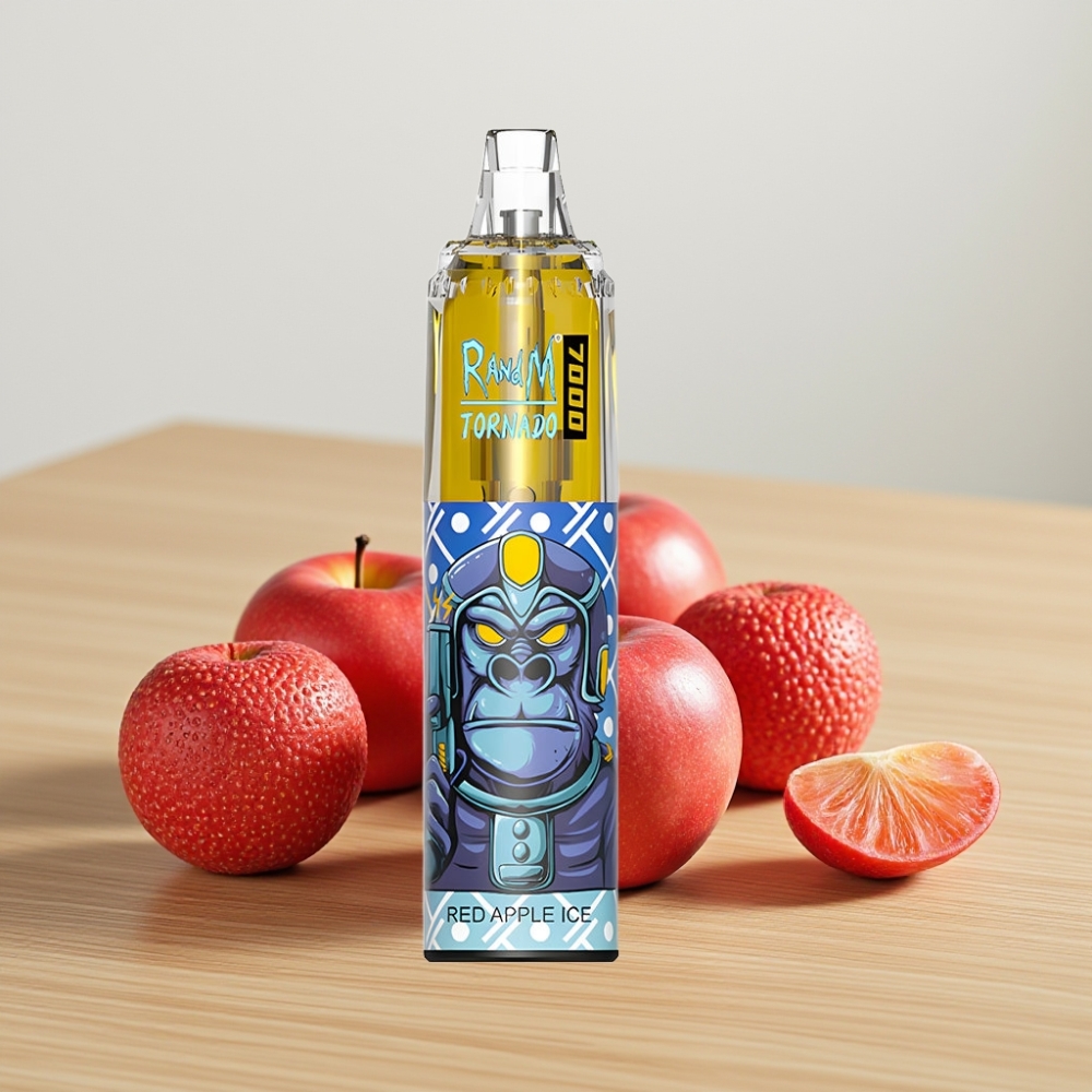 Fumot Tornado 7000 Pufova 14ML Tip-C Mrežasti Kalem Crvena Jabuka Led