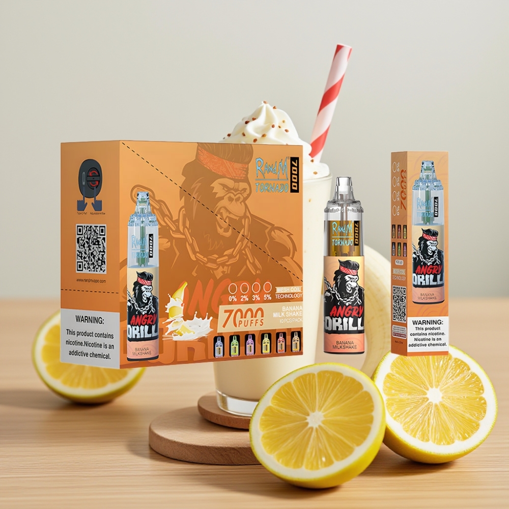 Fumot Tornado 7000 Pufova Banan Mlečni Šejk Mesh Coil 14ML 850MAH Tip-C