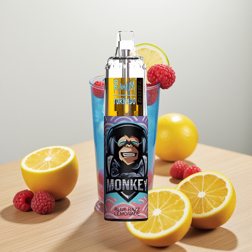 Fumot Tornado 7000 Pufova Disposable Vape 14ML Mesh Coil Plava Limunada