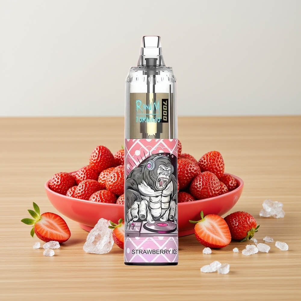 Fumot Tornado 7000 Pufova Disposable Vape Jagoda Led 14ML Mesh Coil