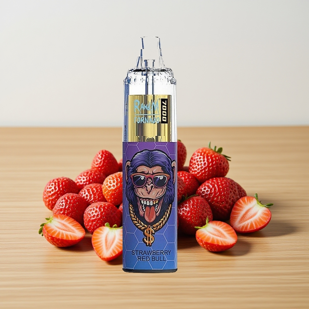 Fumot Tornado 7000 Pufova Disposable Vape Jagoda Red Bull 14ML Mesh Coil