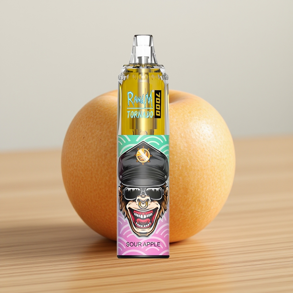 Fumot Tornado 7000 Pufova Disposable Vape Kisela Jabuka 14ML 850MAH Mesh Coil