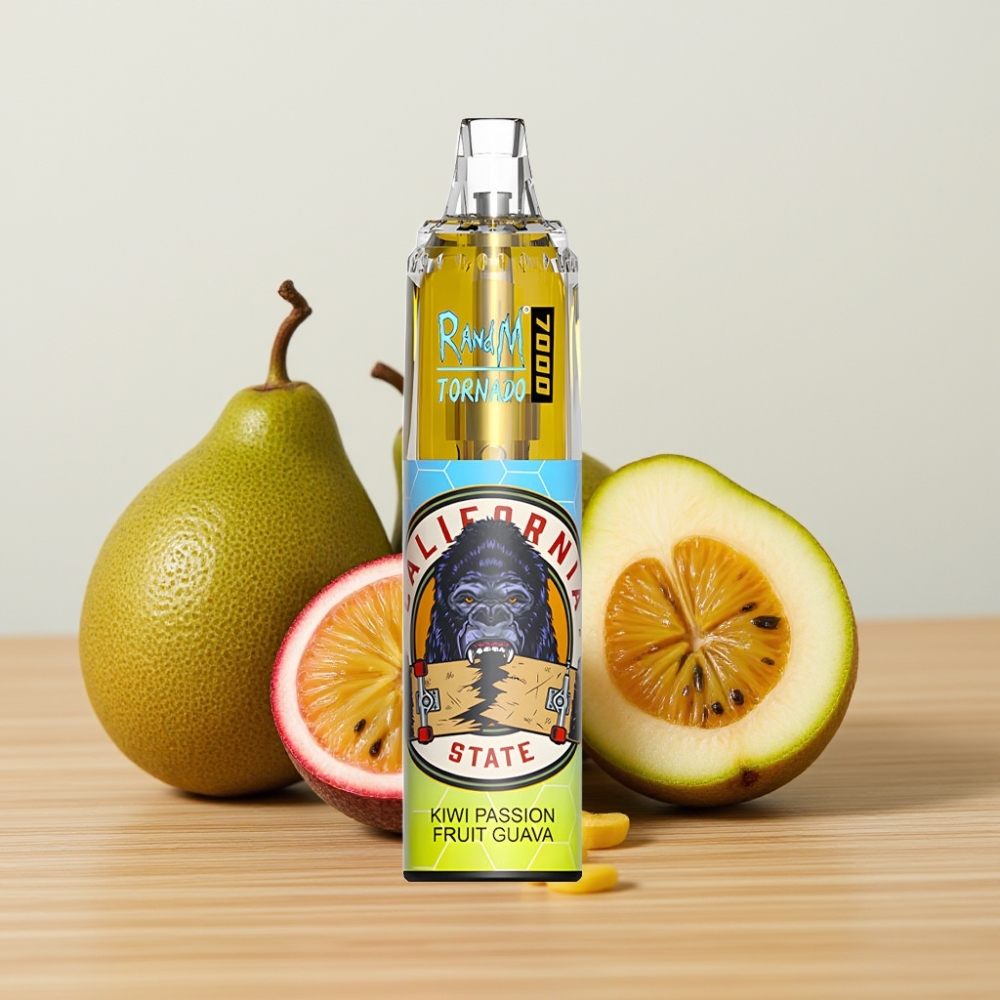 Fumot Tornado 7000 Pufova Disposable Vape - Kiwi Pasulj Guava, 14ML, Mesh Coil