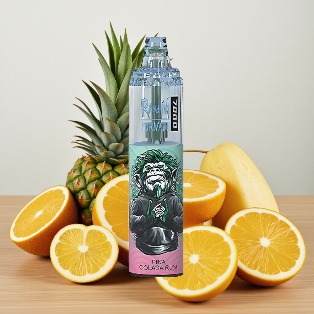Fumot Tornado 7000 Pufova Disposable Vape Pina Kolada Rum 14ML Mesh Coil