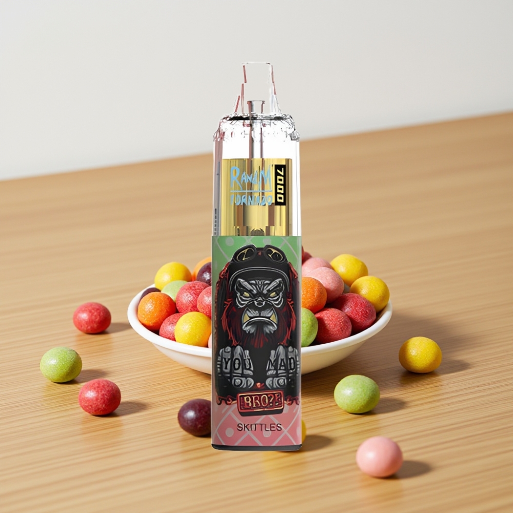Fumot Tornado 7000 Pufova Disposable Vape Skittles 14ML Mesh Coil Type-C