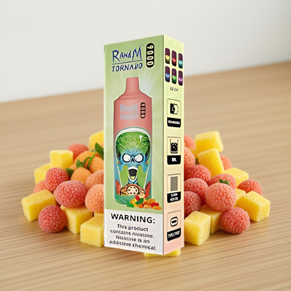 RandM Fumot Tornado 9000 Puffs Dispozabilna Vape Žele Bombica sa 18 mL i Mesh Coil