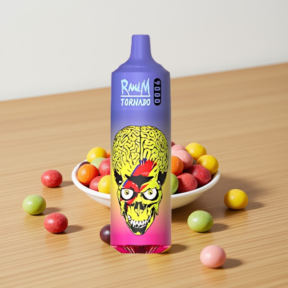 RandM Tornado 9000 Pufova Disposable Vape Skittles (Dužina, 18 mL, Mesh, RGB)