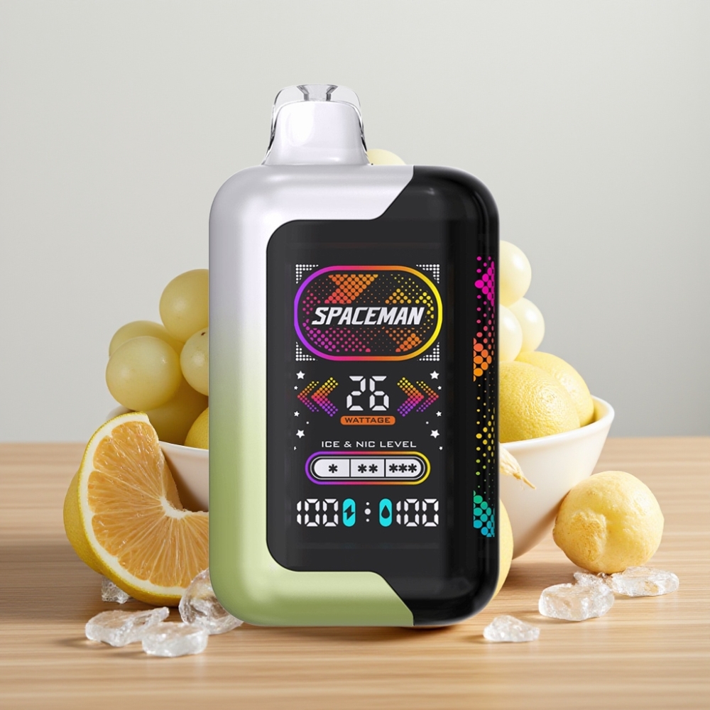 SMOK SPACEMAN SP40000 0% Nikotina Disposable Vape 40000 Puffova Bela Grožđe Led